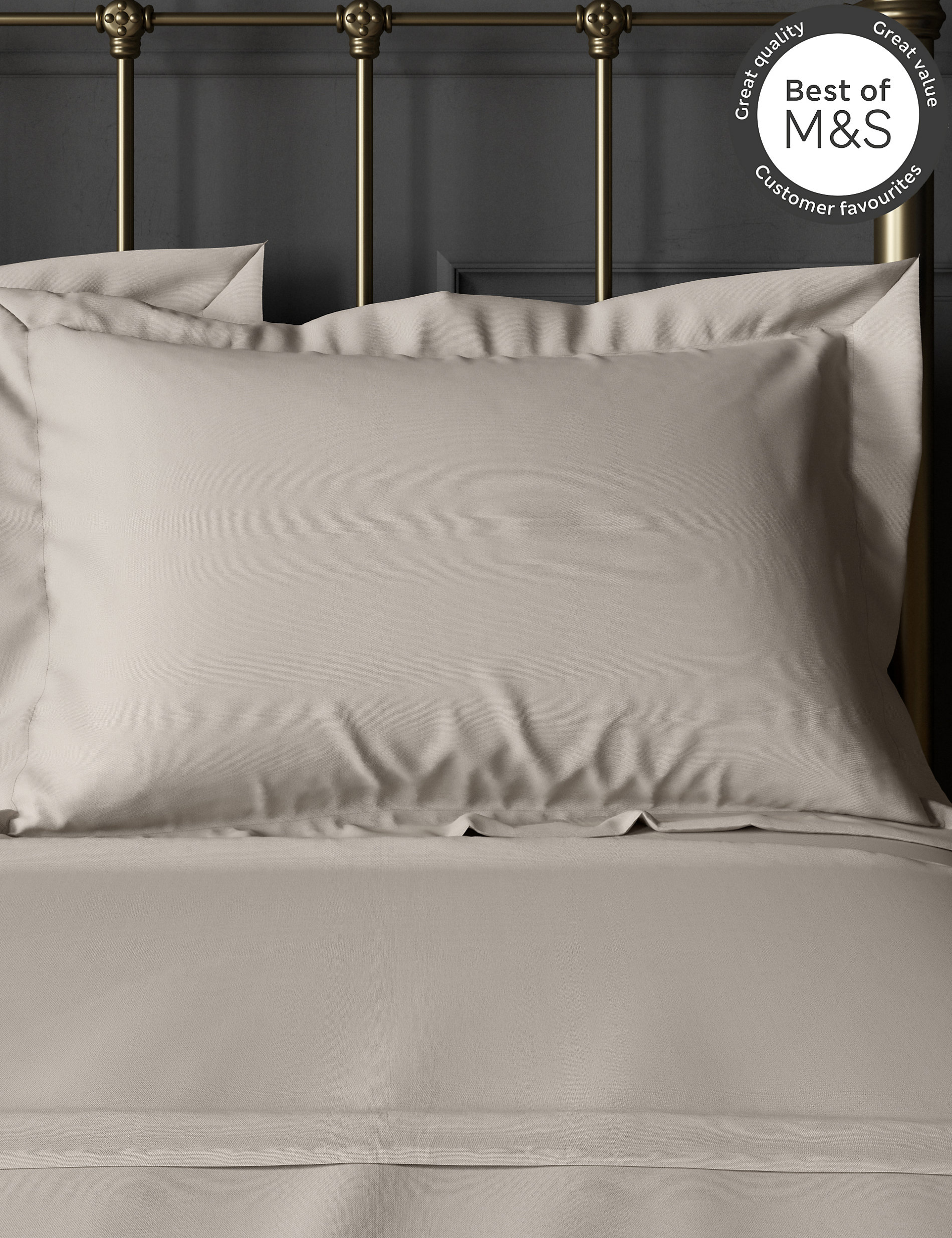 100% Egyptian Cotton 400 Thread Count House Wife Oxford Pillow Cases Pack Of 2 
