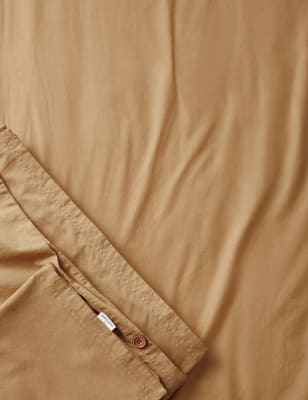 

M&S X Fired Earth Washed Cotton Deep Fitted Sheet - Hoppers Hat, Hoppers Hat