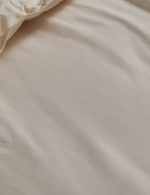 

M&S X Fired Earth Washed Cotton Deep Fitted Sheet - Gesso, Gesso