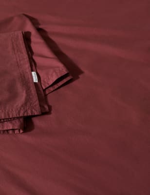 

M&S X Fired Earth Tief geschnittenes Spannbettlaken aus reiner Baumwolle im ausgewaschenen Look - Dragons Blood, Dragons Blood