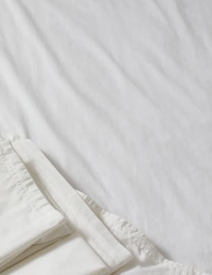 

M&S X Fired Earth Tief geschnittenes Spannbettlaken aus reiner Baumwolle im ausgewaschenen Look - Dover Cliffs, Dover Cliffs