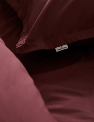 

M&S X Fired Earth 2er-Pack Kissenbezüge aus gewaschener Baumwolle - Dragons Blut, Dragons Blut