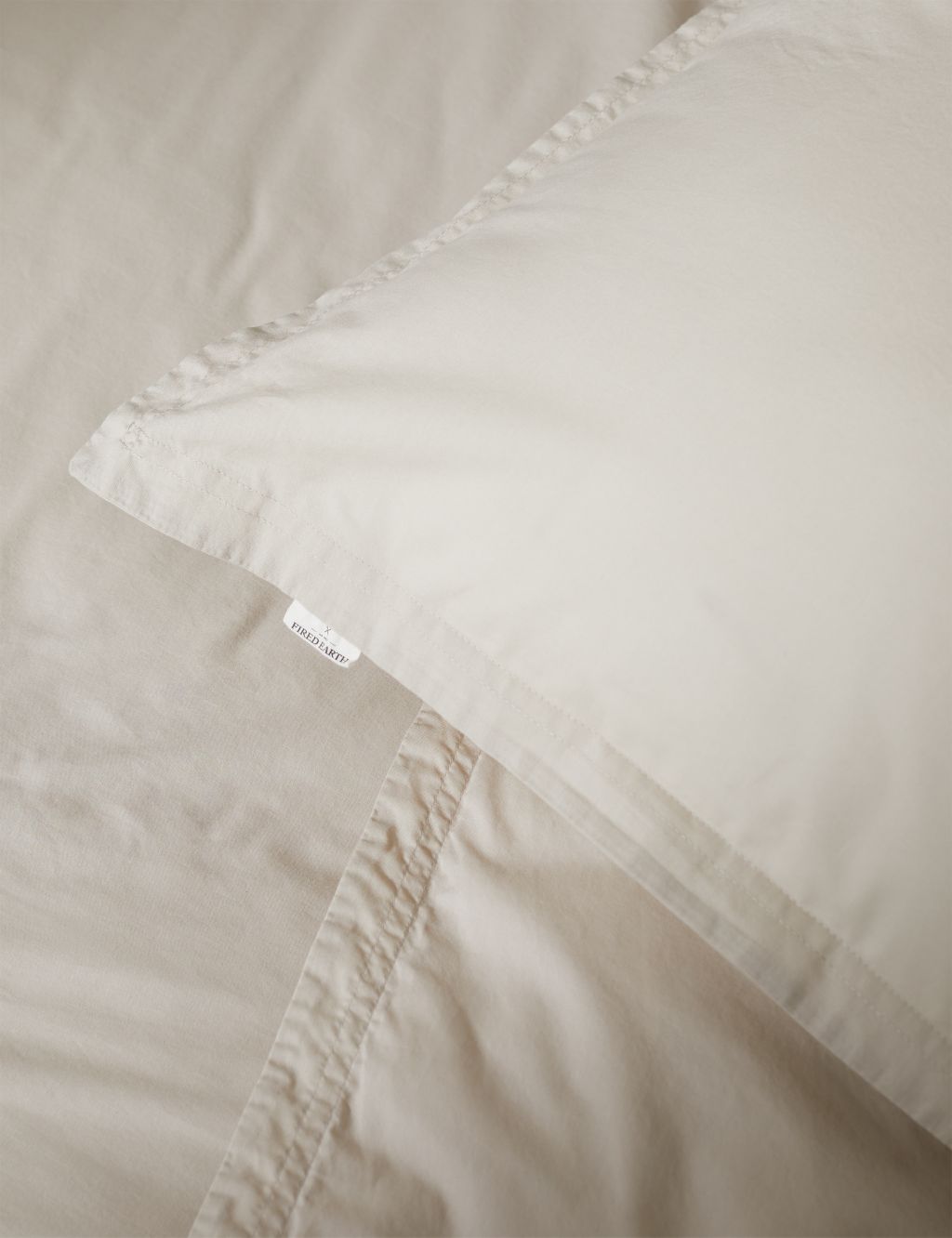 2pk Washed Cotton Square Pillowcases image 1