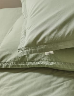 2pk Washed Cotton Square Pillowcases