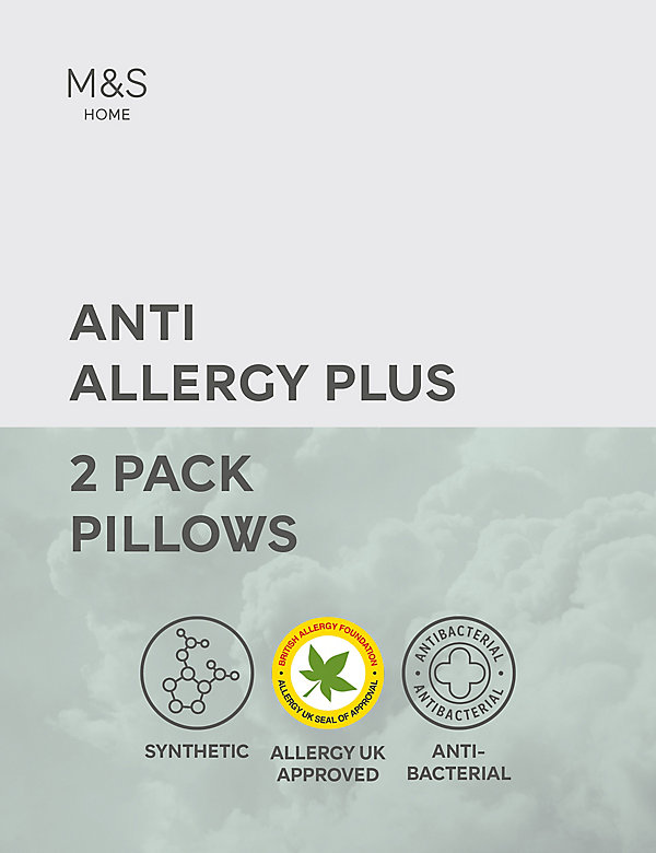 2pk Anti Allergy Plus Medium Pillows - RO