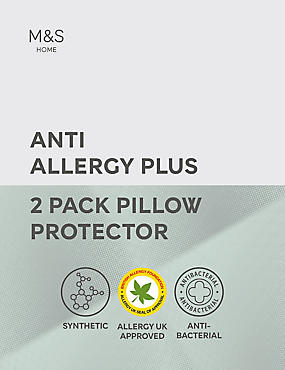 2 Pack Anti Allergy Plus Pillow Protectors