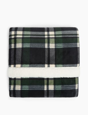 Fleece Checked Throw