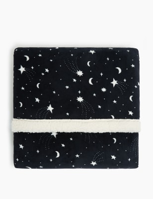 Fleece Shooting Star Print Throw
