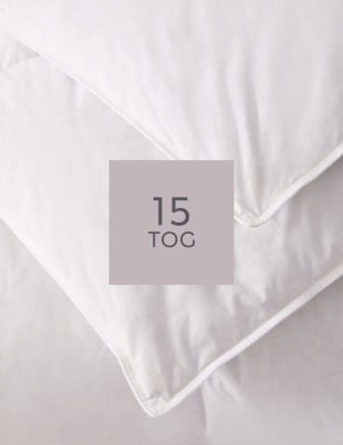 

Edredón de plumas y plumón de oca de 15 tog - White, White