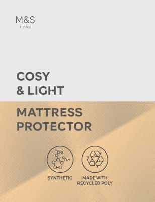 

M&S Collection Protector de colchón acogedor y ligero - White, White