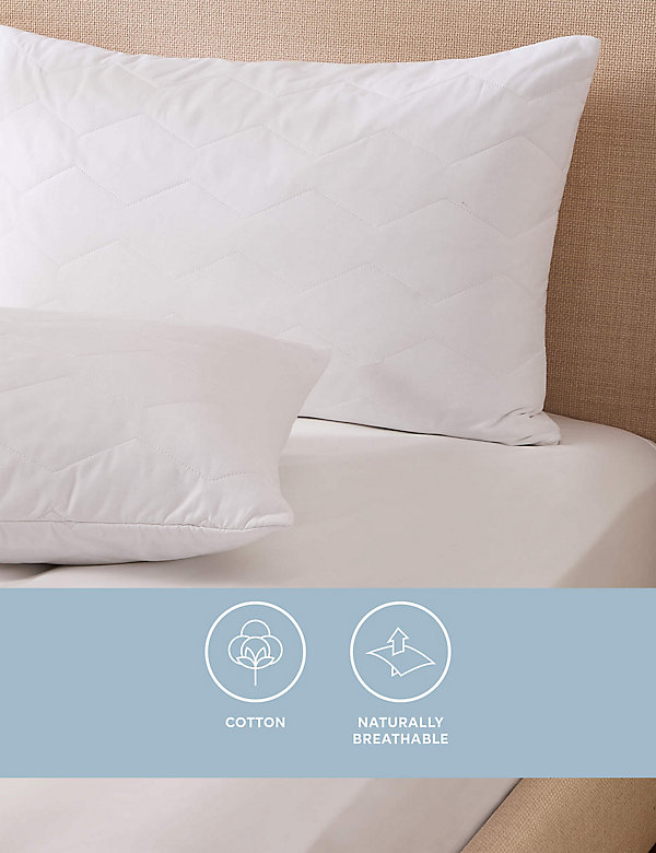 2pk Pure Cotton Pillow Protectors - US