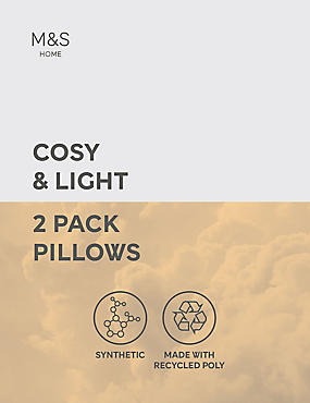 2 Pack Cosy & Light Firm Pillows