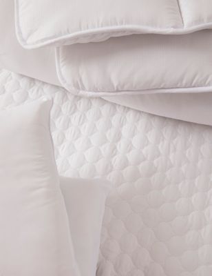 M&S Everyday Bundle Duvet, Pillows & Protector Pack - DBL - White, White