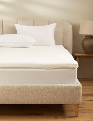 Sleep Solutions Memory Foam Contour 6cm Mattress Topper - SGL - White, White