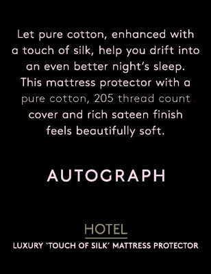 

Autograph Touch of Silk Mattress Protector - White, White