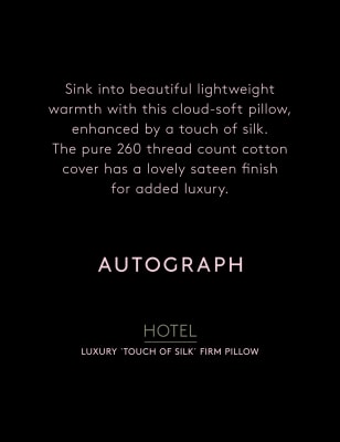 

Autograph Touch of Silk - Festes Kissen mit Seidenanteil - Weiss, Weiss