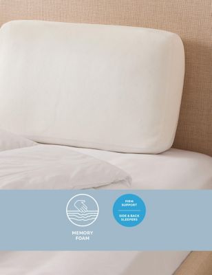 Sleep Solutions Side Sleeper Memory Foam Pillow - White, White