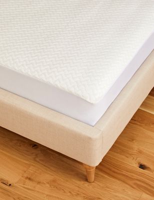 Sleep Solutions Ultra Cool Extra Deep Mattress Protector - SGL - White, White