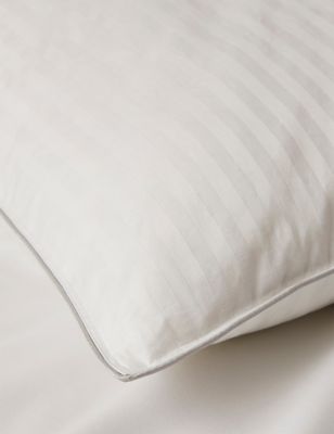 M&S Luxury Hungarian Goose Down Medium Pillow - White, White