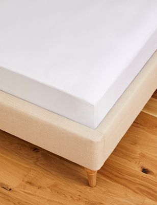 Sleep Solutions Pure Cotton Jersey Waterproof Extra Deep Mattress Protector - 5FT - White, White