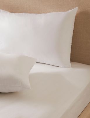 M&S 2pk Anti Allergy Plus Firm Pillows - White, White
