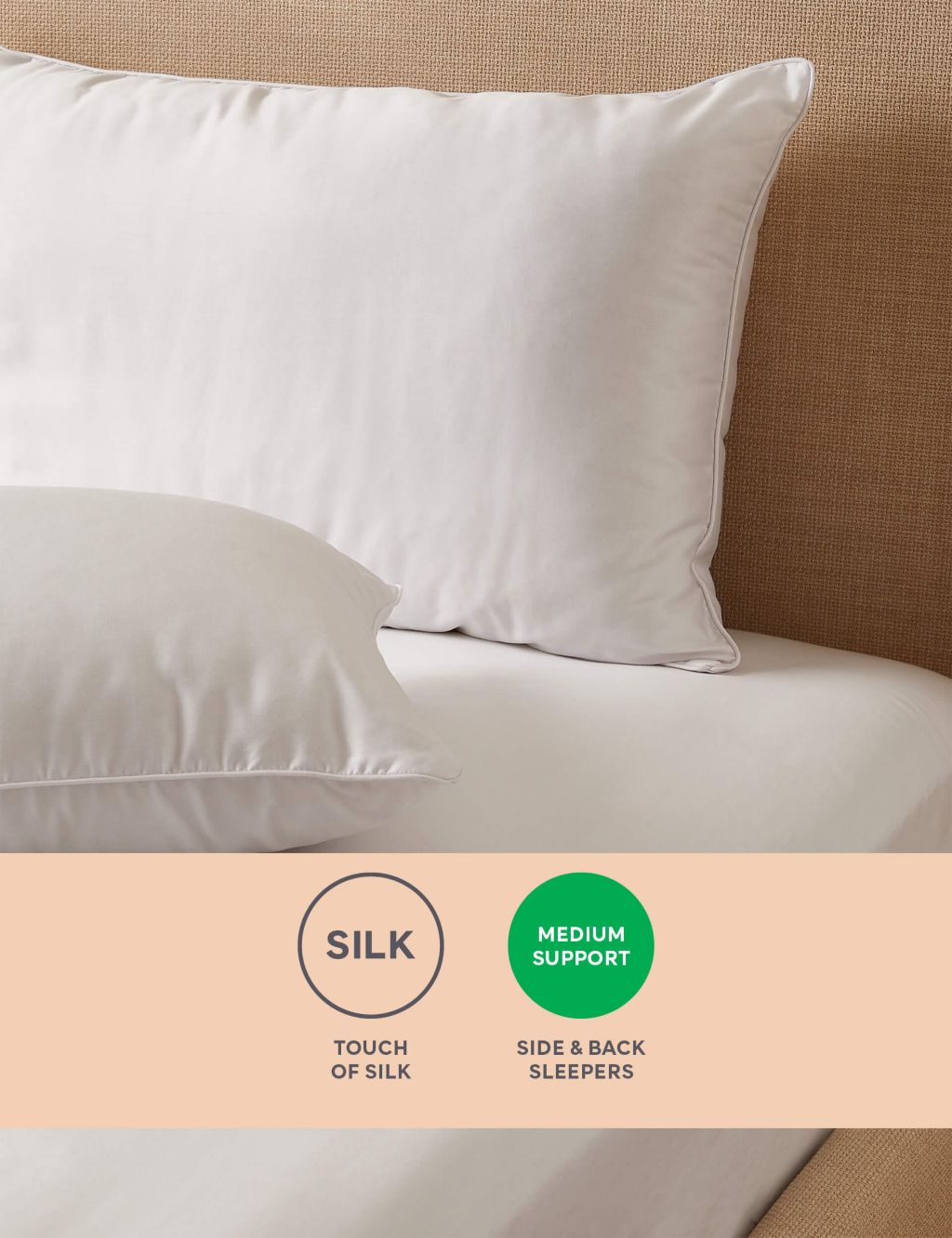 2pk Touch of Silk Medium Pillows