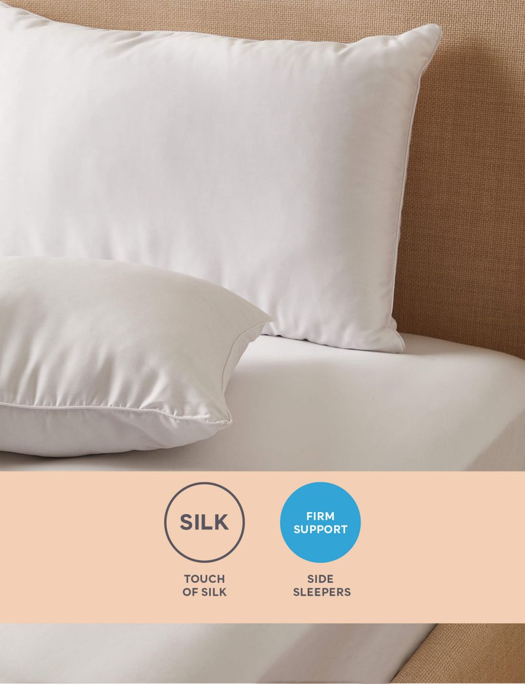 2pk Touch of Silk Firm Pillows