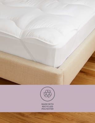 M&S Simply Soft Mattress Enhancer - DBL - White, White