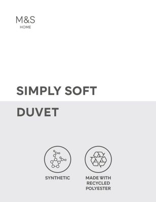 M&S Simply Soft 4.5 Tog Duvet - 5FT - White, White