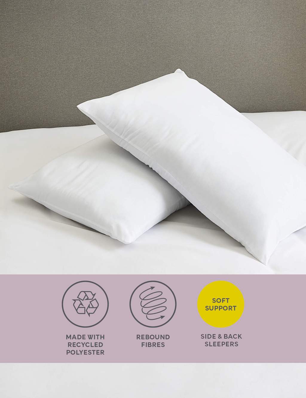 2 Pack Simply Soft Medium Pillows