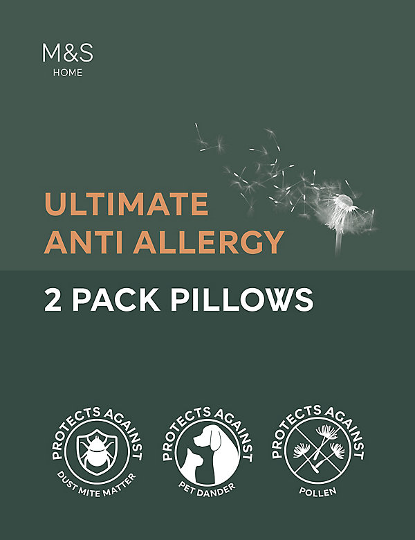 2pk Ultimate Anti Allergy Medium Pillows - RO
