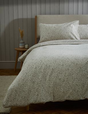 

Pure Brushed Cotton Floral Bedding Set - Neutral, Neutral