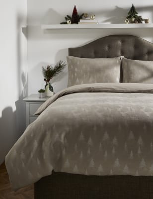 

Ropa de cama de jacquard de algodón con diseño de bosque - Grey Mix, Grey Mix