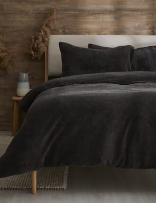 

Teddy Fleece Bedding Set - Charcoal, Charcoal