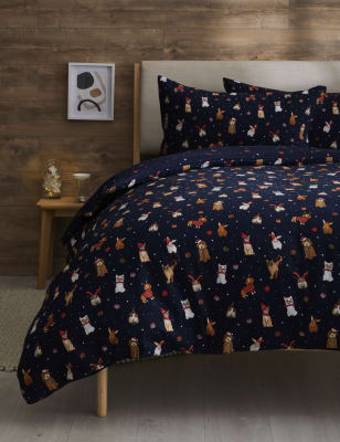 

Pure Brushed Cotton Santa Paws Bedding Set - Navy Mix, Navy Mix