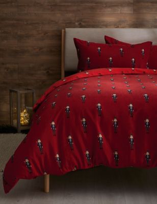 

Pure Brushed Cotton Nutcracker Bedding Set - Red Mix, Red Mix
