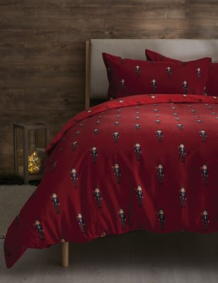 

Pure Brushed Cotton Nutcracker Bedding Set - Red Mix, Red Mix