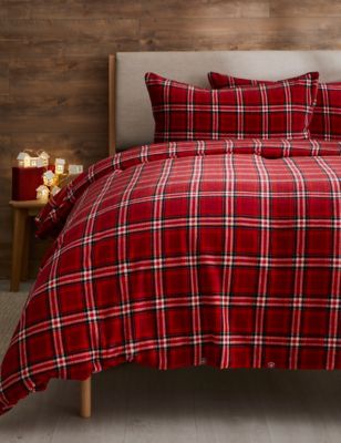 

Fleece Checked Bedding Set - Red Mix, Red Mix