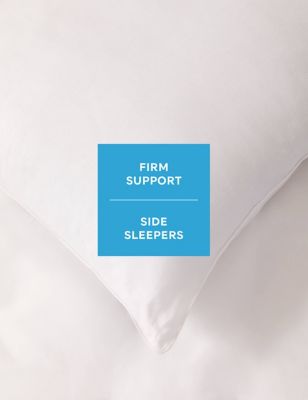 M&S 2pk Hotel Soft Cotton Firm Pillows - White, White