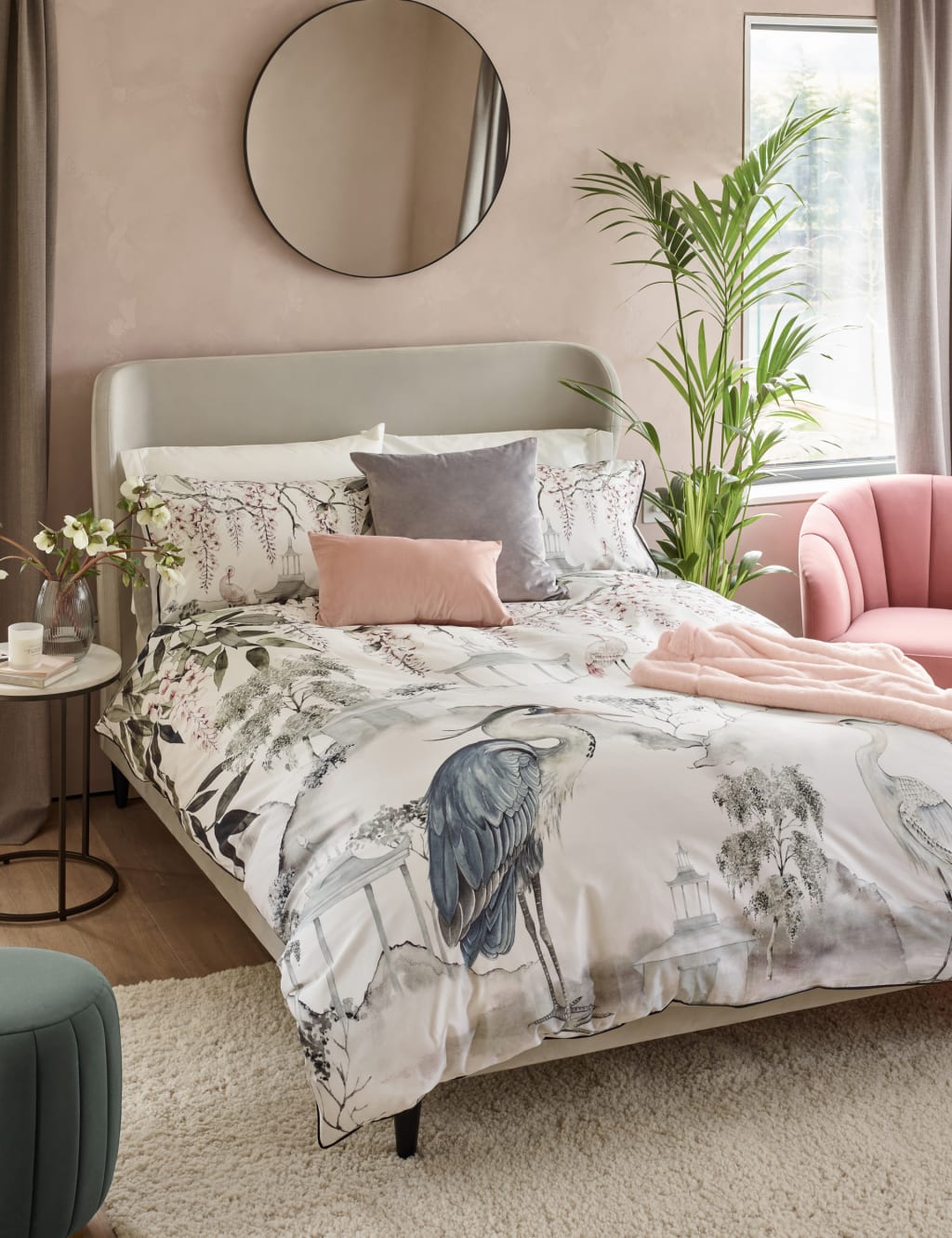 Pure Cotton Sateen Crane Bedding Set image 5