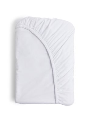

Cotton Blend Non Iron Fitted Sheet - White, White