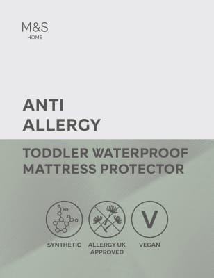 

Anti Allergy Toddler Mattress Protector - White, White