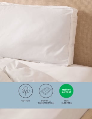 Sleep Solutions Side Sleeper Walled Pillow - White, White