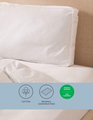 Sleep Solutions Side Sleeper Walled Pillow - White, White