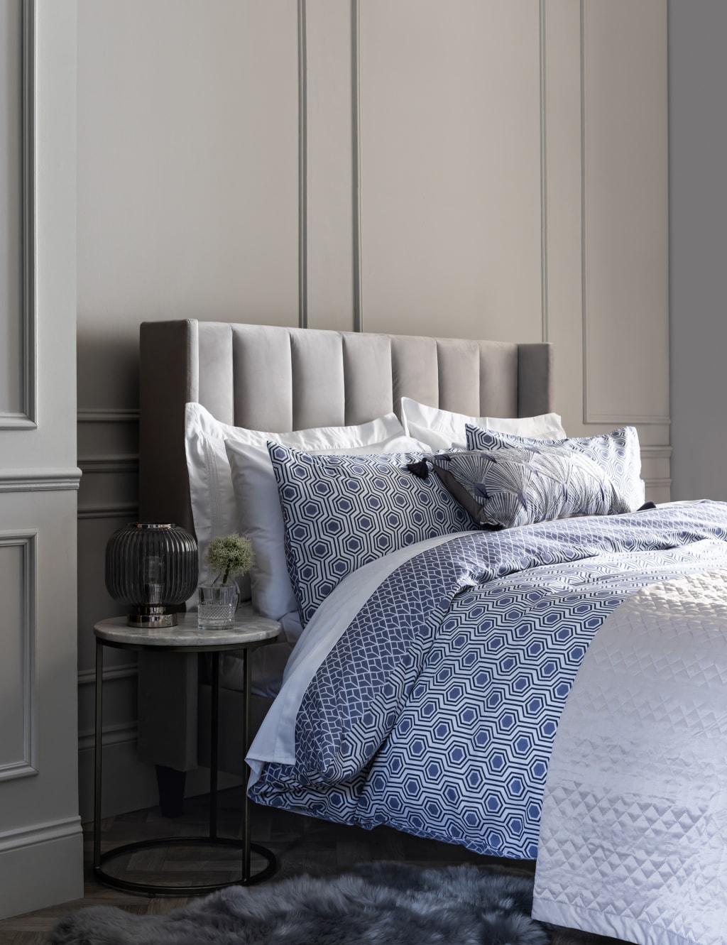 Cotton Blend Honeycomb Bedding Set image 1