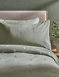 Brushed Cotton Tree Embroidered Bedding Set