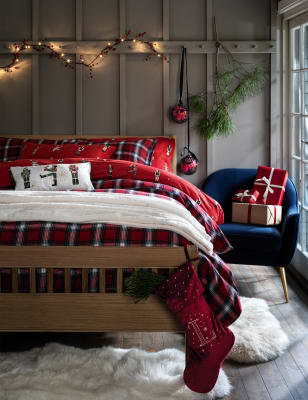 

Ropa de cama del Cascanueces 100% algodón cepillado - Red, Red