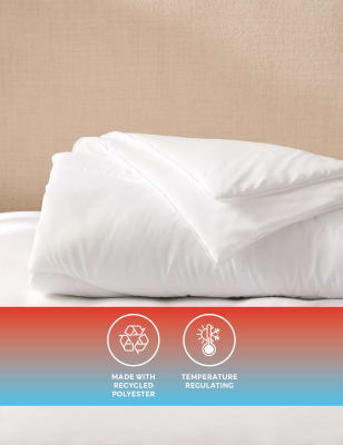 Body Sensor Body Temperature Control 4.5 Tog Duvet - 6FT - White, White