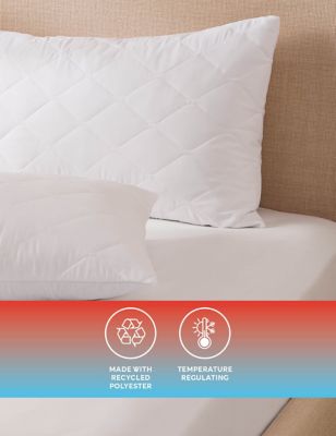 Body Sensor 2pk Body Temperature Control Pillow Protectors - White, White