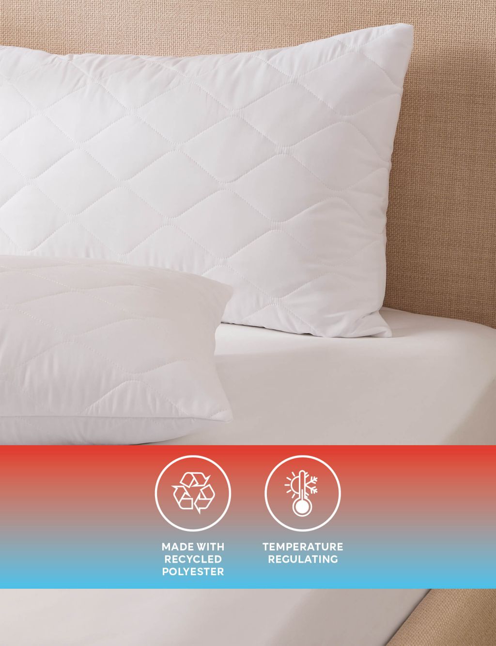 2pk Body Temperature Control Pillow Protectors